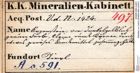 Etiketten zu Calcit (NHMW-MIN-As591)